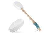 Darrahopens Home & Garden > Bathroom Accessories > Shower Accessories Back and Foot Lotion Applicator with 4 Replacement Pads Sunscreen Applicator Tool - White