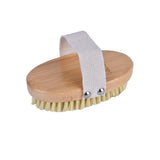 Darrahopens Home & Garden > Bathroom Accessories > Shower Accessories Bamboo Bath Shower Oval Body Brush