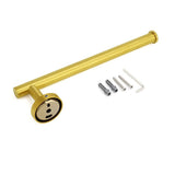 Darrahopens Home & Garden > Bathroom Accessories > Shower Accessories Bathroom Brushed Gold Round Towel Rack Holder Hook Clothes Hanger Wall Mounted