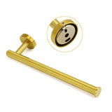 Darrahopens Home & Garden > Bathroom Accessories > Shower Accessories Bathroom Brushed Gold Round Towel Rack Holder Hook Clothes Hanger Wall Mounted