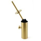 Darrahopens Home & Garden > Bathroom Accessories > Shower Accessories Bathroom Brushed Gold Stainless Steel Round Toilet Brush Wall Mounted Holder Cup