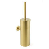 Darrahopens Home & Garden > Bathroom Accessories > Shower Accessories Bathroom Brushed Gold Stainless Steel Round Toilet Brush Wall Mounted Holder Cup