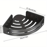 Darrahopens Home & Garden > Bathroom Accessories > Shower Accessories Bathroom Corner Shower Shelf Shampoo Soap Holder Rack Storage Organiser Caddy