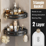 Darrahopens Home & Garden > Bathroom Accessories > Shower Accessories Bathroom Corner Shower Shelf Shampoo Soap Holder Rack Storage Organiser Caddy