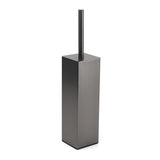 Darrahopens Home & Garden > Bathroom Accessories > Shower Accessories Bathroom Gun Metal Grey Square Toilet Brush 304 Stainless Steel Holder Cup Kit