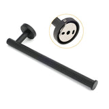Darrahopens Home & Garden > Bathroom Accessories > Shower Accessories Bathroom Matt Black Round Towel Rack Holder Hook Clothes Hanger Stainless Steel