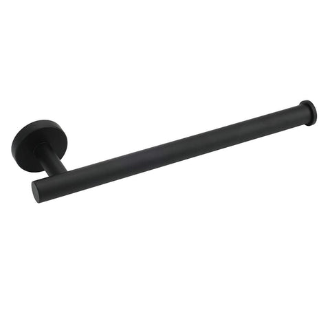 Darrahopens Home & Garden > Bathroom Accessories > Shower Accessories Bathroom Matt Black Round Towel Rack Holder Hook Clothes Hanger Stainless Steel