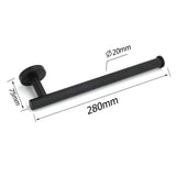Darrahopens Home & Garden > Bathroom Accessories > Shower Accessories Bathroom Matt Black Round Towel Rack Holder Hook Clothes Hanger Stainless Steel