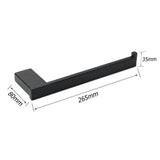 Darrahopens Home & Garden > Bathroom Accessories > Shower Accessories Bathroom Matt Black Stainless Steel Square Towel Rack Clothes Wall Mount Holder