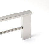 Darrahopens Home & Garden > Bathroom Accessories > Shower Accessories Bathroom Polish Chrome Square Towel Rail Rack 600mm Double Hanger Holder Bar
