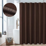 Darrahopens Home & Garden > Bathroom Accessories > Shower Accessories Brown Waffle Woven Textured Bathroom Shower Curtain