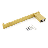 Darrahopens Home & Garden > Bathroom Accessories > Shower Accessories Brushed Gold Cubic Square Towel Holder Rack Clothes Hook Kit Bathroom Accessory
