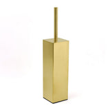 Darrahopens Home & Garden > Bathroom Accessories > Shower Accessories Brushed Gold Modern Stainless Steel Square Toilet Brush Wall Mounted Holder Cup