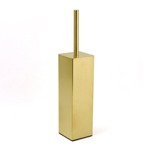 Darrahopens Home & Garden > Bathroom Accessories > Shower Accessories Brushed Gold Modern Stainless Steel Square Toilet Brush Wall Mounted Holder Cup