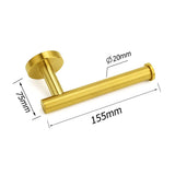 Darrahopens Home & Garden > Bathroom Accessories > Shower Accessories Brushed Gold Round Stainless Steel Toilet Paper Roll Tissue Holder Wall Mounted