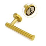 Darrahopens Home & Garden > Bathroom Accessories > Shower Accessories Brushed Gold Round Stainless Steel Toilet Paper Roll Tissue Holder Wall Mounted