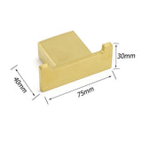 Darrahopens Home & Garden > Bathroom Accessories > Shower Accessories Brushed Gold Square Robe Hook Clothes Towel Towel Hanger Holder Wall Mounted Kit