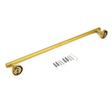 Darrahopens Home & Garden > Bathroom Accessories > Shower Accessories Brushed Gold Stainless Steel 750mm Long Towel Rack Rail Holder Round Hanger Bar