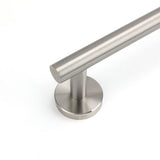 Darrahopens Home & Garden > Bathroom Accessories > Shower Accessories Brushed Nickel 600mm Single Towel Rack Rail Holder Round Hanger Bar Wall Mounted
