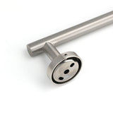 Darrahopens Home & Garden > Bathroom Accessories > Shower Accessories Brushed Nickel 600mm Single Towel Rack Rail Holder Round Hanger Bar Wall Mounted