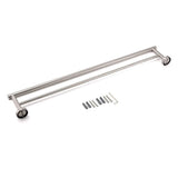 Darrahopens Home & Garden > Bathroom Accessories > Shower Accessories Brushed Nickel 750mm Double Towel Rack Rail Holder Round Hanger Bar Wall Mounted