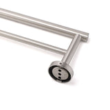 Darrahopens Home & Garden > Bathroom Accessories > Shower Accessories Brushed Nickel 750mm Double Towel Rack Rail Holder Round Hanger Bar Wall Mounted