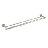 Darrahopens Home & Garden > Bathroom Accessories > Shower Accessories Brushed Nickel 750mm Double Towel Rack Rail Holder Round Hanger Bar Wall Mounted