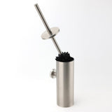 Darrahopens Home & Garden > Bathroom Accessories > Shower Accessories Brushed Nickel Silver Round Toilet Brush Stainless Steel Wall Mounted Holder Cup
