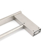 Darrahopens Home & Garden > Bathroom Accessories > Shower Accessories Brushed Nickel Square Towel Rail Rack 600mm Double Hanger Holder Bar Bathroom