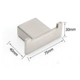 Darrahopens Home & Garden > Bathroom Accessories > Shower Accessories Brushed Nickel SUS Square Robe Hook Clothes Towel Holder Hanger Wall Mounted Kit