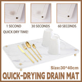 Darrahopens Home & Garden > Bathroom Accessories > Shower Accessories Diatom Mud Water Draining Pad Kitchen Faucet Washbasin Water Absorbing Mat
