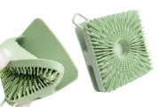 Darrahopens Home & Garden > Bathroom Accessories > Shower Accessories Dual Sided 2 In 1 Silicone Body Shower Scrubber Body Brush Buffer Scrubber - Green