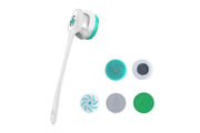 Darrahopens Home & Garden > Bathroom Accessories > Shower Accessories Electric Body Brush for Back with 5 Interchangeable Heads Long Handle for Spa Shower - Green