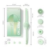 Darrahopens Home & Garden > Bathroom Accessories > Shower Accessories Electric Body Brush with Dual Handles – Waterproof Rotating Bath Scrubber, 3 Replaceable Heads, USB-C Charging, 2 Speeds(Green)