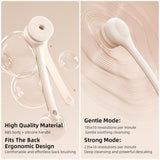 Darrahopens Home & Garden > Bathroom Accessories > Shower Accessories Electric Body Brush with Dual Handles – Waterproof Rotating Bath Scrubber, 3 Replaceable Heads, USB-C Charging, 2 Speeds(Milk coffee)