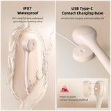 Darrahopens Home & Garden > Bathroom Accessories > Shower Accessories Electric Body Brush with Dual Handles – Waterproof Rotating Bath Scrubber, 3 Replaceable Heads, USB-C Charging, 2 Speeds(Milk coffee)