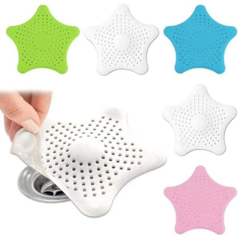 Darrahopens Home & Garden > Bathroom Accessories > Shower Accessories Filter 5-pack - Silicone hair filter for bathtub drain - Drain cover with strong suction cup - Anti-clogging sink strainer