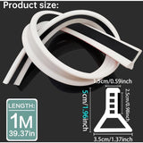 Darrahopens Home & Garden > Bathroom Accessories > Shower Accessories Foldable Shower Barrier And Water DAm Retention System Keeps Water Inside Threshold (1M, Magnetic Style-White)