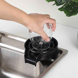 Darrahopens Home & Garden > Bathroom Accessories > Shower Accessories Glass Rinser for Kitchen Sink, High Pressure 360 Degree Rotating Spout Glass Rinser Glass Cup Cleaner Sink Attachment Washer Baby Bottle, Glass Cup, Wine Glass (Black)