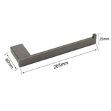 Darrahopens Home & Garden > Bathroom Accessories > Shower Accessories Gun Metal 304 Stainless Steel Square Towel Holder Rack Clothes Hook Kit Bathroom