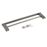 Darrahopens Home & Garden > Bathroom Accessories > Shower Accessories Gun Metal Grey Square Strong Towel Rail Rack 600mm Double Hanger Holder Bar Kit