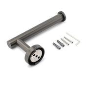 Darrahopens Home & Garden > Bathroom Accessories > Shower Accessories Gun Metal Round 304 Stainless Steel Toilet Paper Roll Tissue Holder Wall Mounted