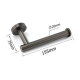 Darrahopens Home & Garden > Bathroom Accessories > Shower Accessories Gun Metal Round 304 Stainless Steel Toilet Paper Roll Tissue Holder Wall Mounted