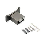 Darrahopens Home & Garden > Bathroom Accessories > Shower Accessories Gun Metal Square Robe Hook Clothes Towel Rack Holder Wall Mounted Double Hanger