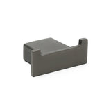 Darrahopens Home & Garden > Bathroom Accessories > Shower Accessories Gun Metal Square Robe Hook Clothes Towel Rack Holder Wall Mounted Double Hanger