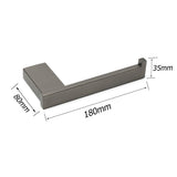 Darrahopens Home & Garden > Bathroom Accessories > Shower Accessories Gun Metal Square Toilet Paper Roll Tissue Roll Holder Hook Rack Wall Mounted Set