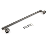 Darrahopens Home & Garden > Bathroom Accessories > Shower Accessories Gun Metal Stainless Steel 600mm Single Towel Rack Rail Holder Round Hanger Bar