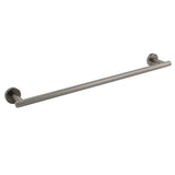 Darrahopens Home & Garden > Bathroom Accessories > Shower Accessories Gun Metal Stainless Steel 600mm Single Towel Rack Rail Holder Round Hanger Bar