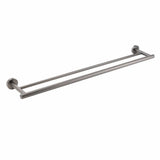 Darrahopens Home & Garden > Bathroom Accessories > Shower Accessories Gun Metal Stainless Steel 750mm Double Towel Rack Rail Holder Round Hanger Bar