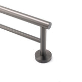 Darrahopens Home & Garden > Bathroom Accessories > Shower Accessories Gun Metal Stainless Steel 750mm Double Towel Rack Rail Holder Round Hanger Bar
